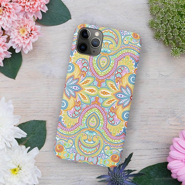 Classy Ornate Oriental Paisley Floral Art Pattern iPhone Case (Creator Uploaded)