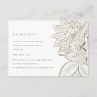 Classy Ornate Paisley Ivory Gold Wedding Reception