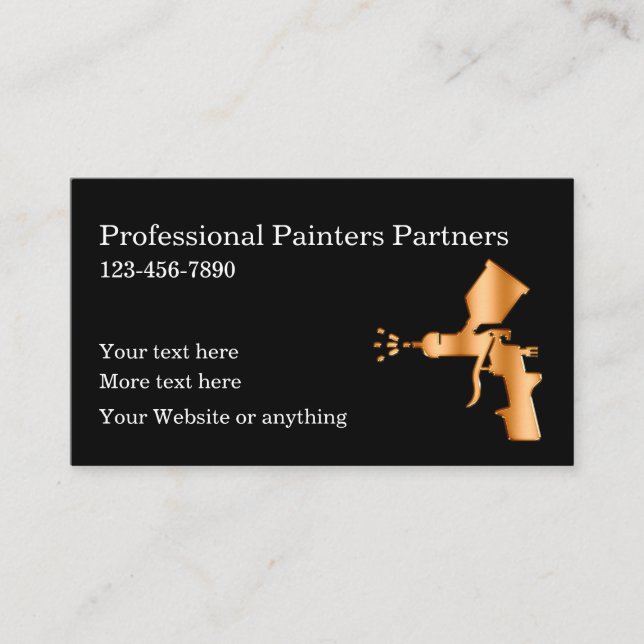 Classy Painter Services Business Cards (Front)