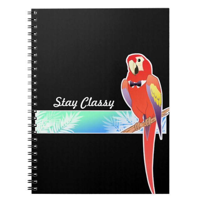 Classy Parrot Spiral Notebook (Front)