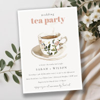 Classy Pastel Floral Tea Cup Wedding Tea Party