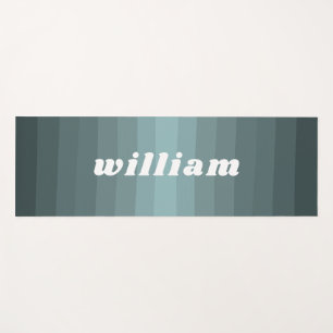 Classy Pastel Green Colour Design Custom Name Yoga Mat