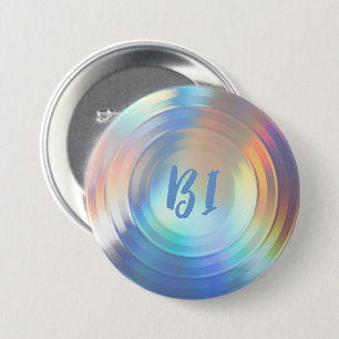 Classy Pastel Rainbow Unicorn Holographic Bisexual 7.5 Cm Round Badge
