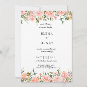 Classy Pastel Wildflower Secret Garden Wedding Invitation