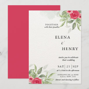 Classy Pastel Wildflower Secret Garden Wedding Invitation