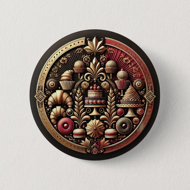 Classy Pastry & Cake Designer's 6 Cm Round Badge (Front)