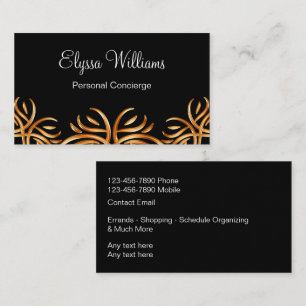 Classy Personal Concierge Unique Business Cards