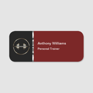 Classy Personal Fitness Trainer Name Tags