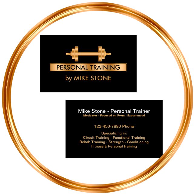 Classy Personal Trainer Business Card (Creator Uploaded)