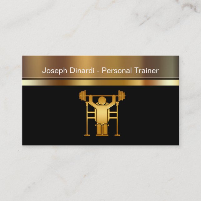 Classy Personal Trainer Business Cards (Front)