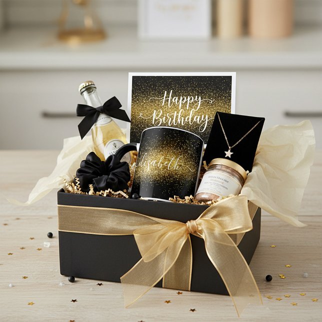 Classy personalised gold glitter mug (Creator Uploaded)
