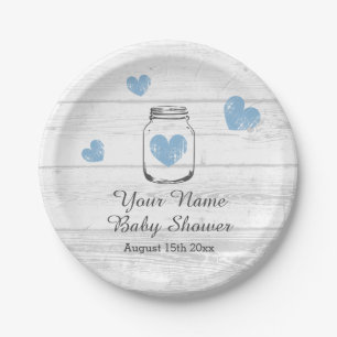 Classy personalised print baby shower party plates