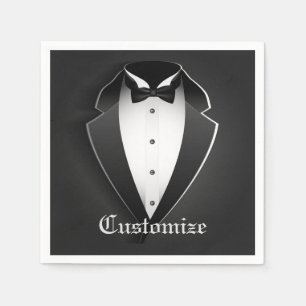Classy Personalised Tuxedo Napkins