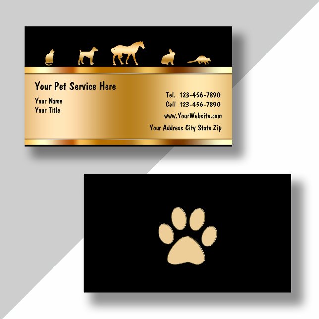 Classy Pet Business Cards (Creator Uploaded)