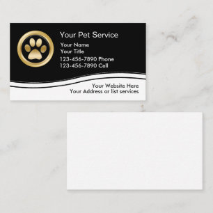 Classy Pet Care Business Cards