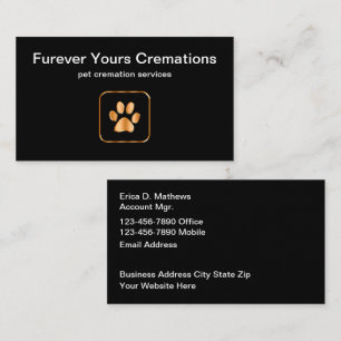 Classy Pet Cremation Services Business Cards