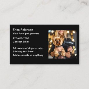 Classy Pet Grooming Business Cards Design