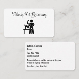 Classy Pet Grooming Unique Business Cards