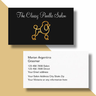 Classy Pet Salon Design Business Card