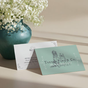 Classy Pet Salon Pomeranian & Golden Retriever Dog Business Card