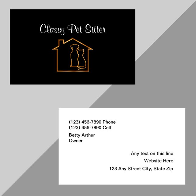 Classy Pet Service Business Cards (Creator Uploaded)