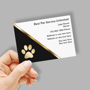 Classy Pet Service Business Cards