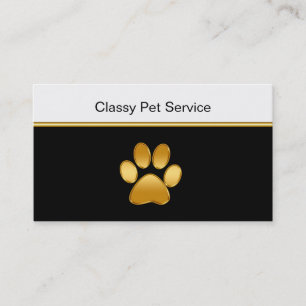 Classy Pet Service Business Cards
