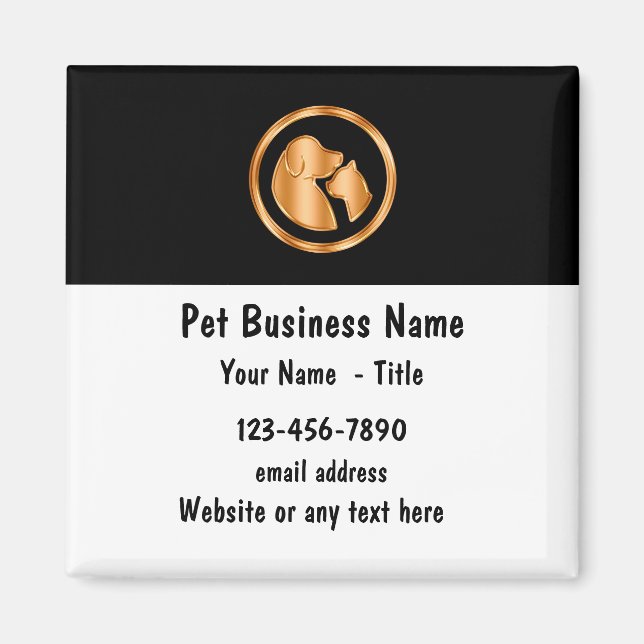 Classy Pet Service Trendy Business Magnets (Front)