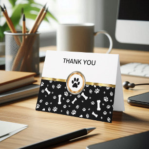 Classy Pet Theme Business Thank You Cards
