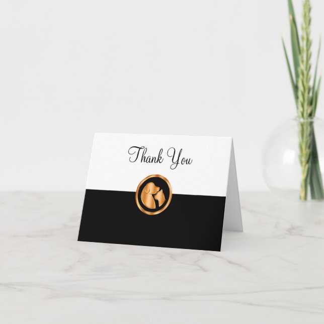 Classy Pet Theme Thank You Cards (Front)