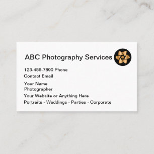 Classy Photography Services Photographer  Business Card