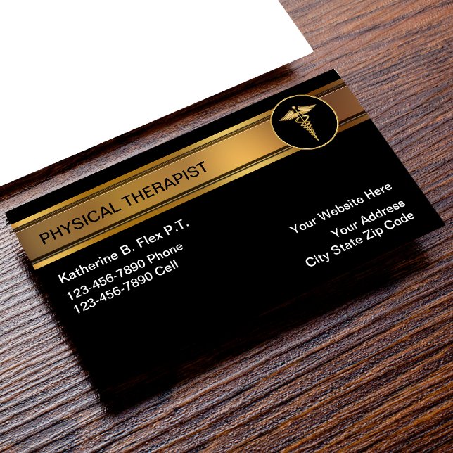 Classy Physical Therapist Business Cards (Classy physical therapist)
