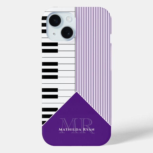 Classy Piano Keys | royal purple Case-Mate iPhone Case (Back)