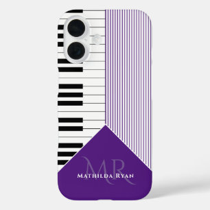 Classy Piano Keys royal purple iPhone 16 Case