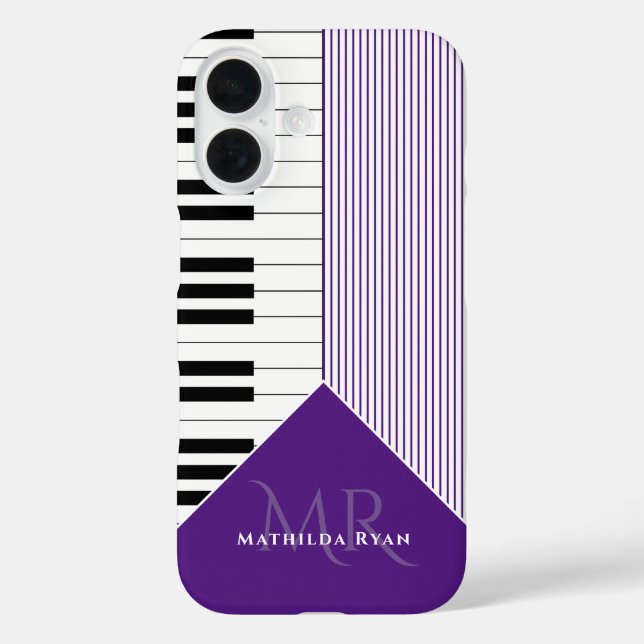 Classy Piano Keys | royal purple Case-Mate iPhone Case (Back)