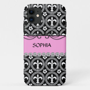 CLASSY PINK French Fleur de Lis IPHONE 5 COVER