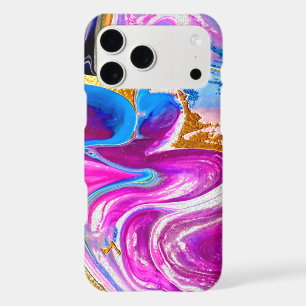 Classy pink gold glitter marble design