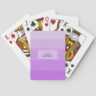 Classy Pink Personalised Initial Playing Cards