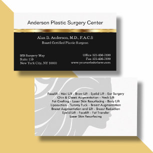 Classy Plastic Surgeon Business Card