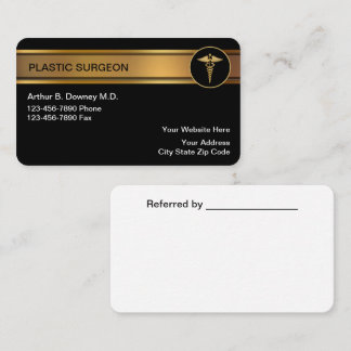 Classy Plastic Surgeon Business Cards