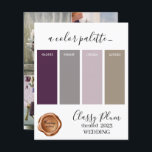 Classy plum Wedding colours Palette Card 2023<br><div class="desc">Classy Plum Wedding colours Palette Card 2023</div>
