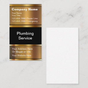 Classy Plumber Business Cards
