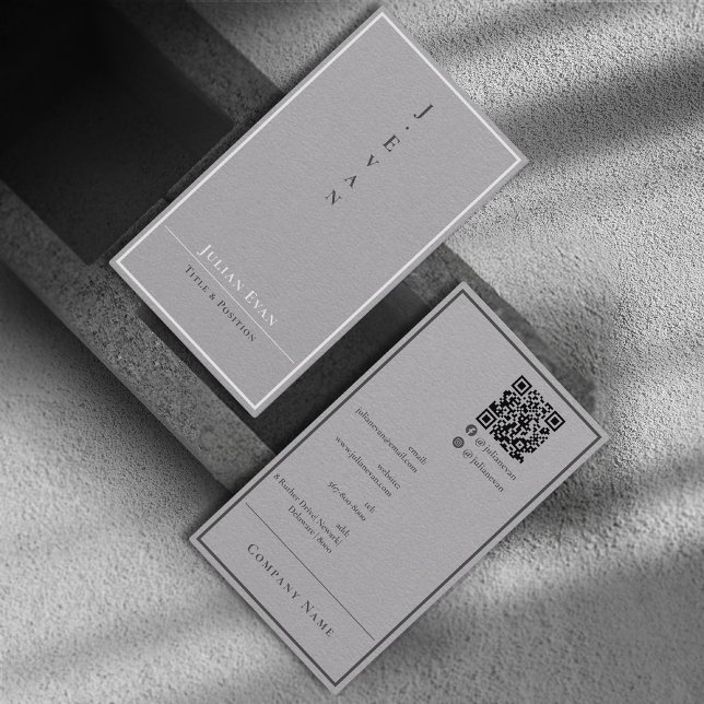 Classy Professional Charcoal Grey Business Card (Creator Uploaded)