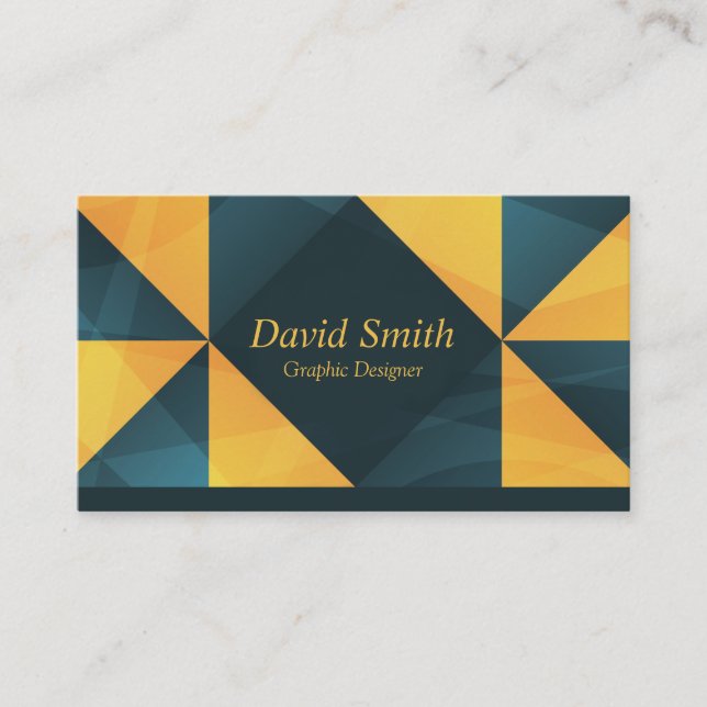Classy Professional Graphic Designer Business Card (Front)