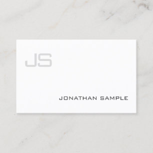Classy Professional Monogram Sleek Modern Plain Business Card