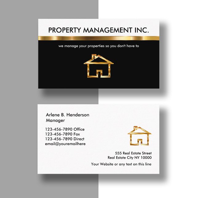 Classy Property Management Business Cards (Creator Uploaded)