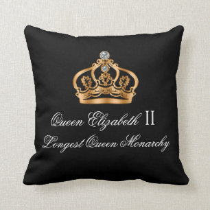 Classy Queen Elizabeth Commemorative Monarchy Cushion