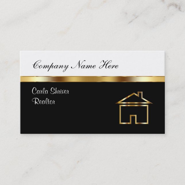 Classy Real Estate Business Cards (Front)