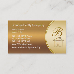Classy Real Estate Business Cards