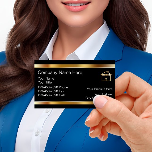 Classy Real Estate Business Cards (Creator Uploaded)